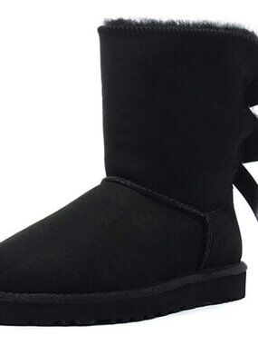 Women's Snow Boots for Winter Mid-Calf high Back Bows